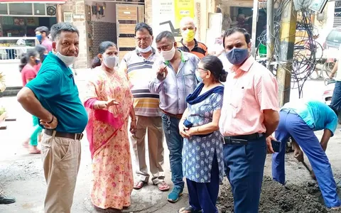 भगवान नगर चौक बाज़ार का सुबह निरीक्षण
