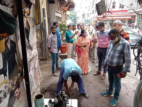 भगवान नगर चौक बाज़ार का सुबह निरीक्षण — 3