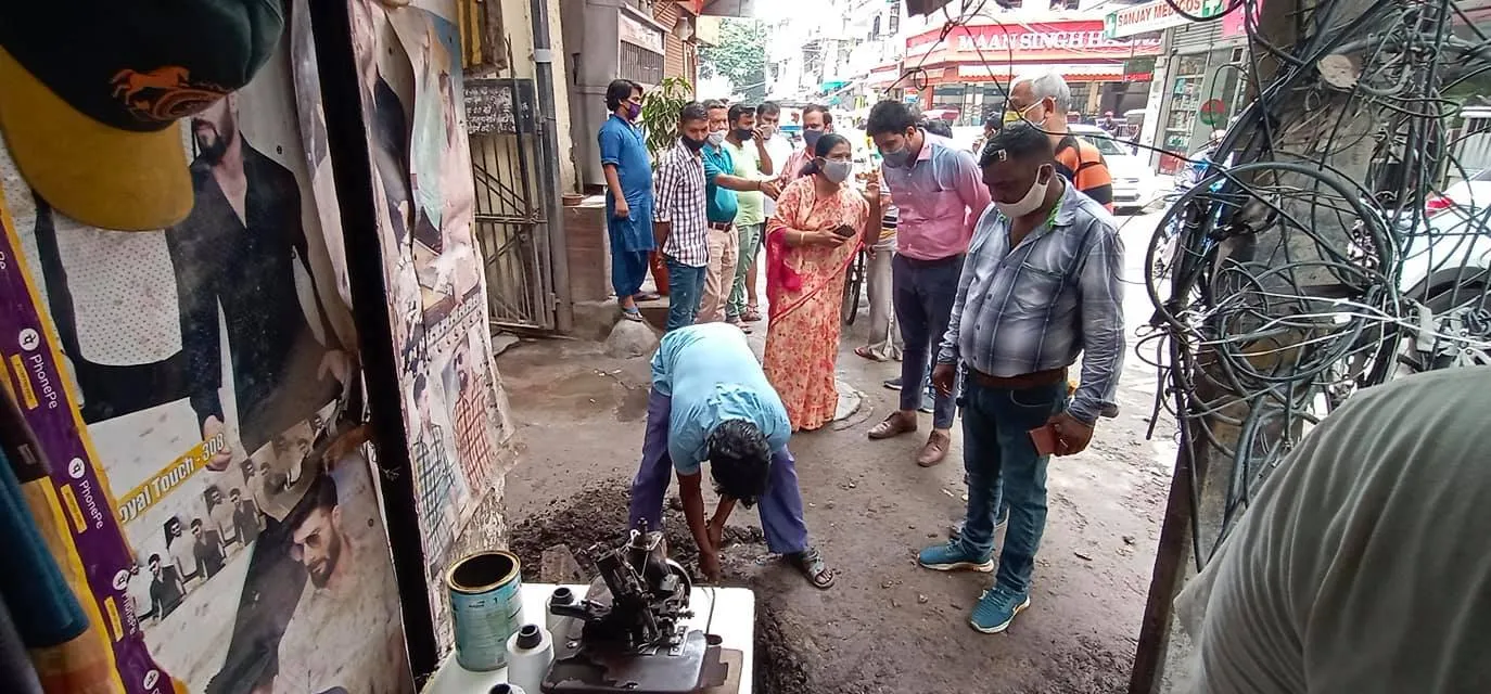 भगवान नगर चौक बाज़ार का सुबह निरीक्षण — तस्वीर 4 में से 8