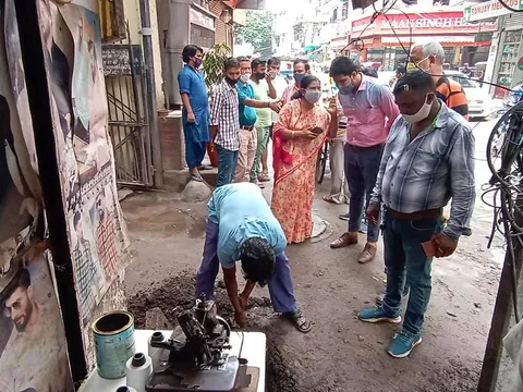 भगवान नगर चौक बाज़ार का सुबह निरीक्षण — 4