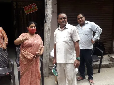 किलोकरी मस्जिद के पास आरडब्ल्यूए संग सुबह निरीक्षण