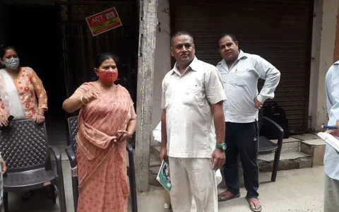 किलोकरी मस्जिद के पास आरडब्ल्यूए संग सुबह निरीक्षण
