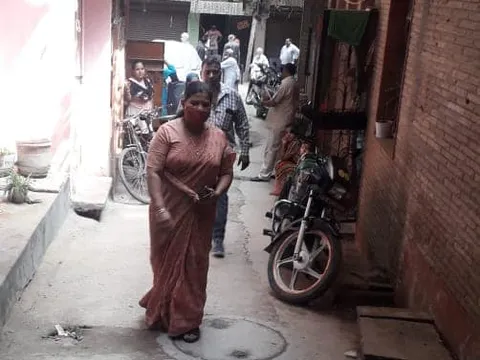 किलोकरी मस्जिद के पास आरडब्ल्यूए संग सुबह निरीक्षण — 2