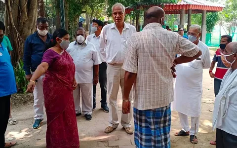 किलोकरी मद्रासी कैंप पार्क का आरडब्ल्यूए संग सुबह निरीक्षण