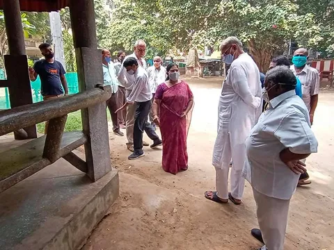 किलोकरी मद्रासी कैंप पार्क का आरडब्ल्यूए संग सुबह निरीक्षण — 2