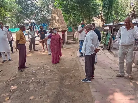 किलोकरी मद्रासी कैंप पार्क का आरडब्ल्यूए संग सुबह निरीक्षण — 9