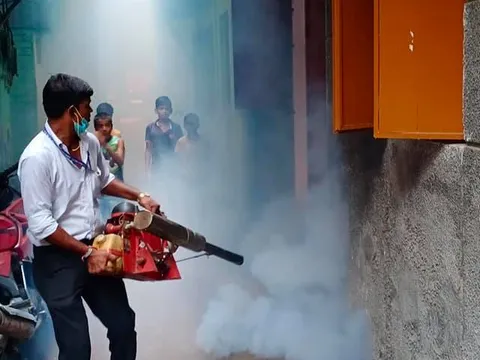 सनलाइट कॉलोनी नं 1 में एंटी मलेरिया फॉगिंग — 8