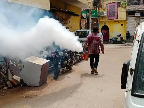 सनलाइट कॉलोनी नं 1 में एंटी मलेरिया फॉगिंग — 12