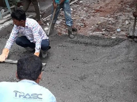 धोबी बस्ती में गलियों के नवनिर्माण कार्य का शुभारंभ — 2