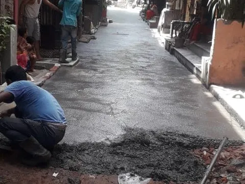 धोबी बस्ती में गलियों के नवनिर्माण कार्य का शुभारंभ — 6