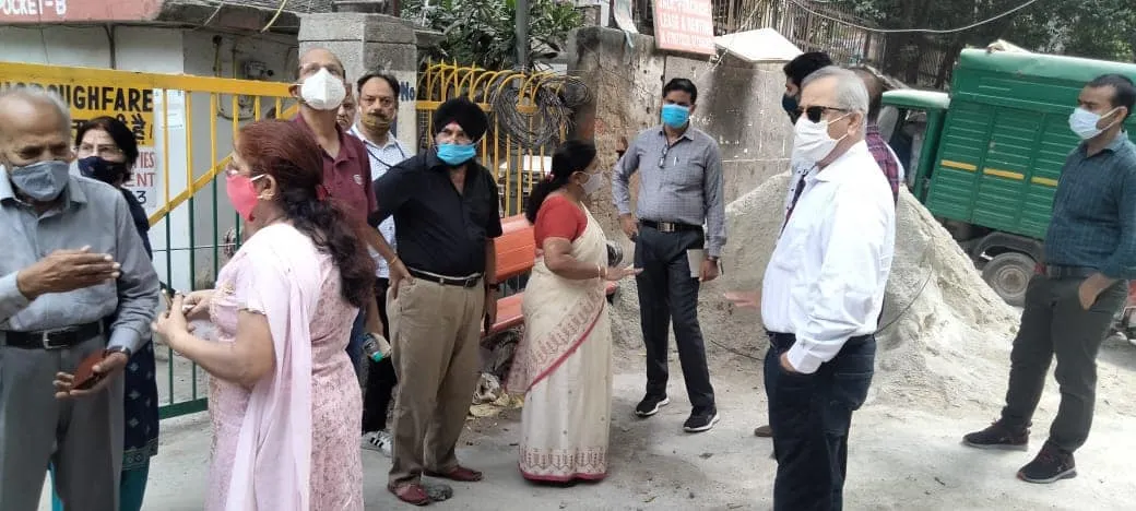 सिद्धार्थ एक्सटेंशन पॉकेट बी का आरडब्ल्यूए संग निरीक्षण — तस्वीर 2 में से 21