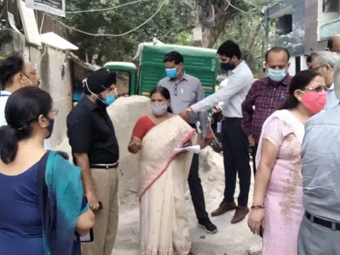 सिद्धार्थ एक्सटेंशन पॉकेट बी का आरडब्ल्यूए संग निरीक्षण — 5