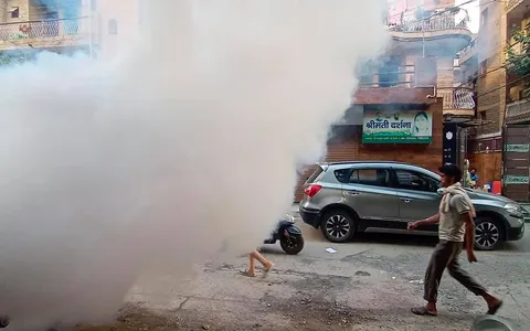 वार्ड 143 में फॉगिंग मशीन चलवाई गई