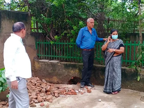 पॉकेट C, पार्क नंबर 07 में जलभराव की समस्या का समाधान