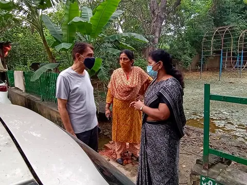पॉकेट C, पार्क नंबर 07 में जलभराव की समस्या का समाधान — 5