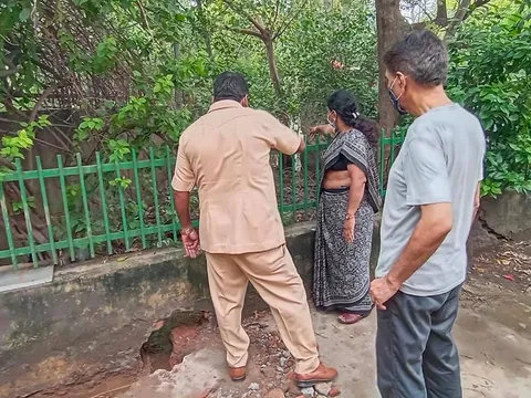 पॉकेट C, पार्क नंबर 07 में जलभराव की समस्या का समाधान — 7