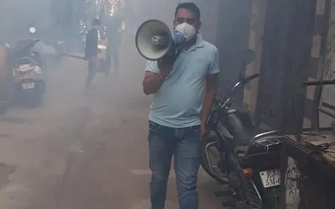 सनलाइट कॉलोनी नं – I की मद्रासी कॉलोनी में एंटी मलेरिया फॉगिंग