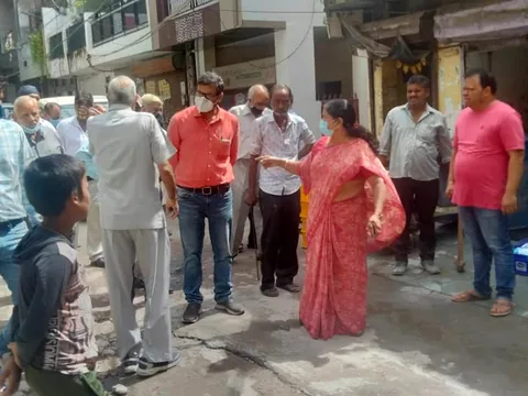 आश्रम सब्ज़ी मंडी एवं 80 गज में निरीक्षण दौरा — 4