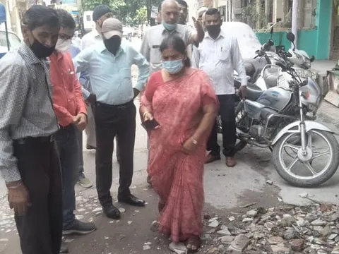 आश्रम सब्ज़ी मंडी एवं 80 गज में निरीक्षण दौरा — 7