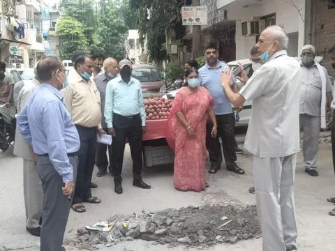 आश्रम सब्ज़ी मंडी एवं 80 गज में निरीक्षण दौरा — 8