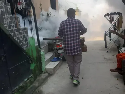 सनलाइट कॉलोनी–1 व वाल्मिकी कॉलोनी में एंटी मलेरिया फॉगिंग
