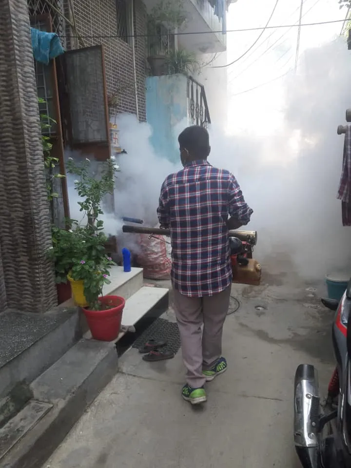 सनलाइट कॉलोनी–1 व वाल्मिकी कॉलोनी में एंटी मलेरिया फॉगिंग — तस्वीर 3 में से 18