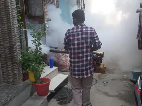 सनलाइट कॉलोनी–1 व वाल्मिकी कॉलोनी में एंटी मलेरिया फॉगिंग — 3