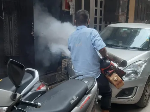 शालीमार पंजाबी कॉलोनी में एंटी मलेरिया फॉगिंग — 8