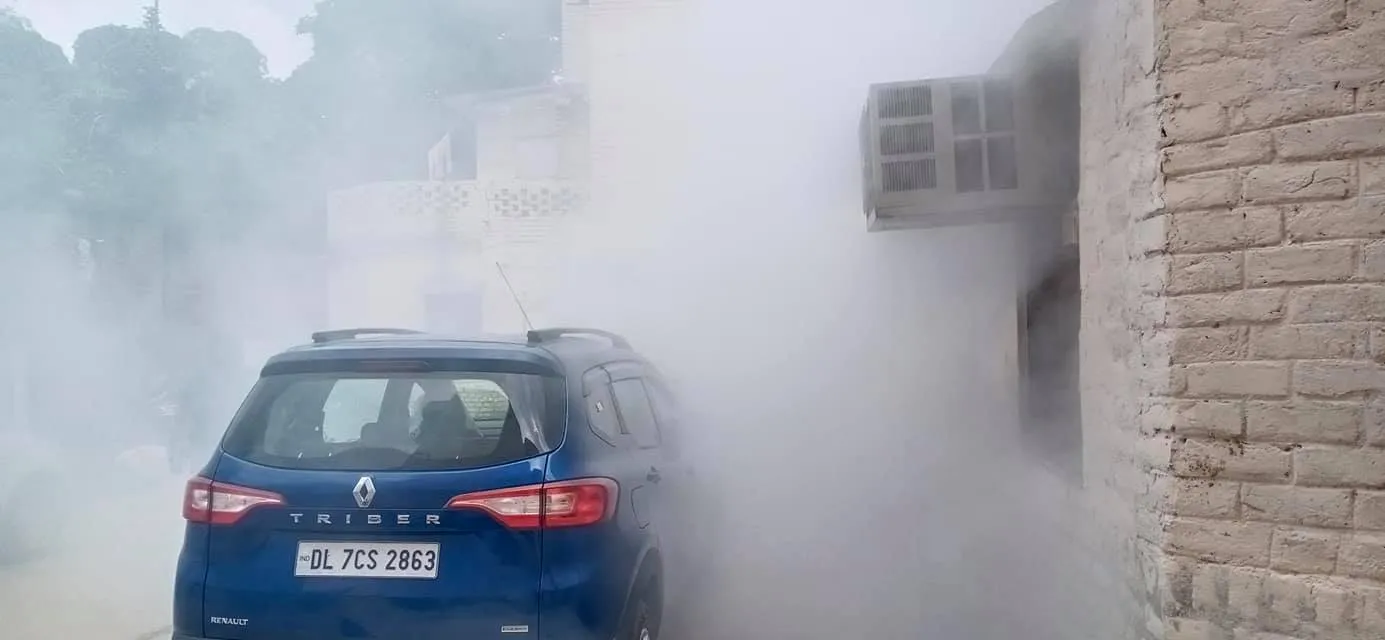 सनलाईट कॉलोनी – 1 के बाला साहेब गुरुद्वारा क्षेत्र में एंटी मलेरिया फॉगिंग — तस्वीर 9 में से 17