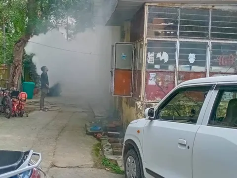 सनलाईट कॉलोनी – 1 के बाला साहेब गुरुद्वारा क्षेत्र में एंटी मलेरिया फॉगिंग — 11