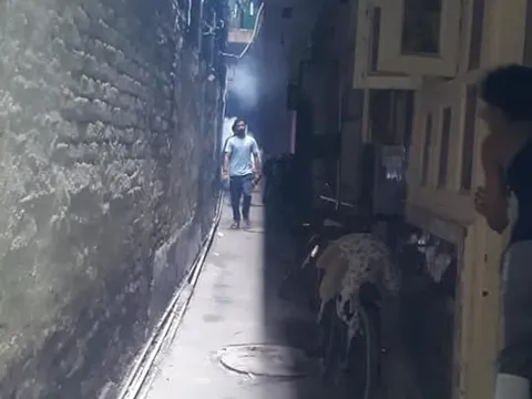सराय काले खां चौपाल और हरिजन बस्ती में एंटी मलेरिया फॉगिंग — 3