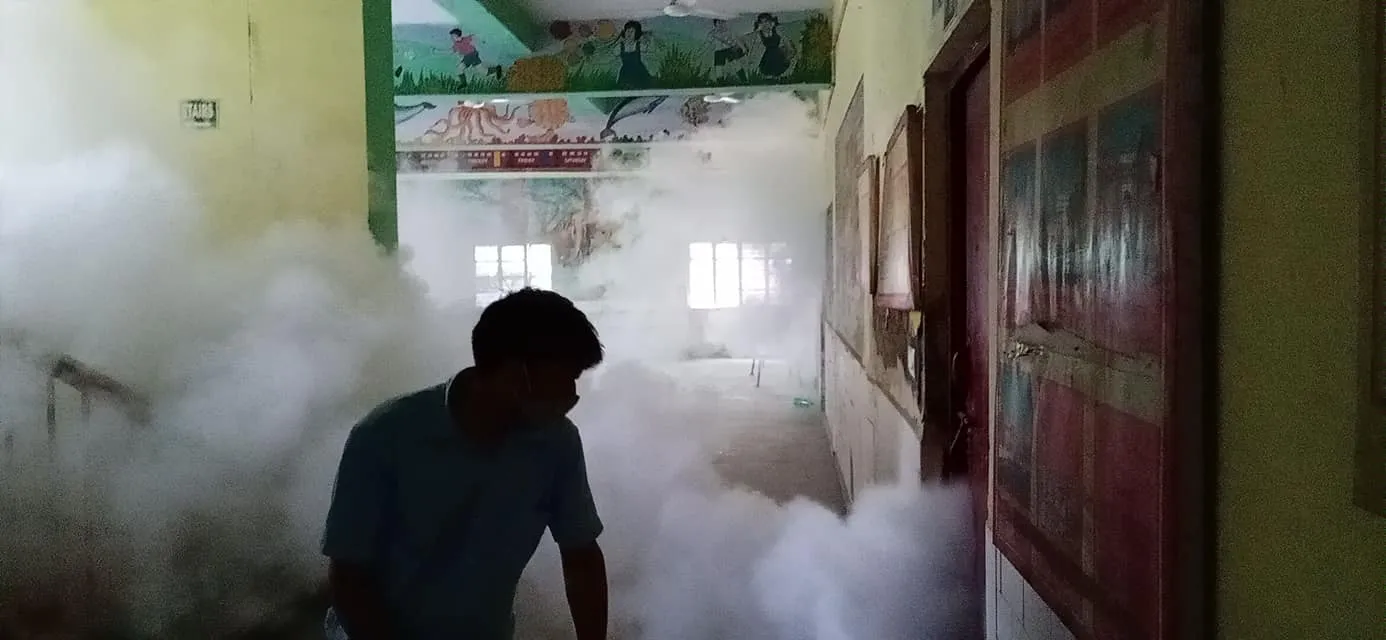 किलोकरी गांव व चौपालों में एंटी मलेरिया फॉगिंग — तस्वीर 5 में से 9