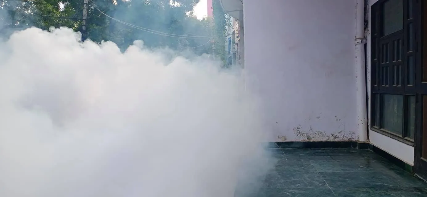 किलोकरी गांव वैष्णव मंदिर, दिल्ली विद्युत कॉलोनी व ITI कॉलोनी में एंटी मलेरिया फॉगिंग — तस्वीर 1 में से 17