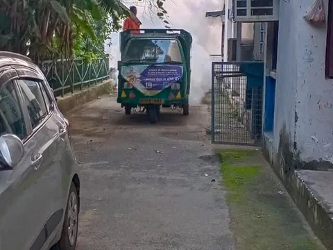 किलोकरी गांव वैष्णव मंदिर, दिल्ली विद्युत कॉलोनी व ITI कॉलोनी में एंटी मलेरिया फॉगिंग — 9