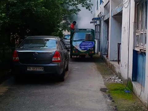 किलोकरी गांव वैष्णव मंदिर, दिल्ली विद्युत कॉलोनी व ITI कॉलोनी में एंटी मलेरिया फॉगिंग — 10