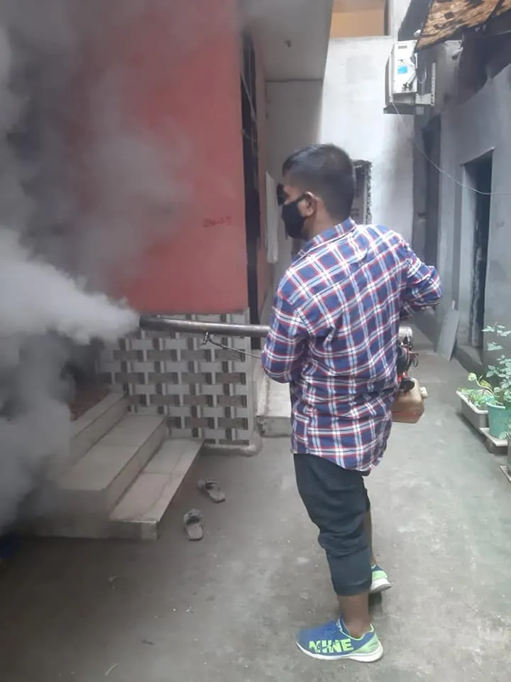 किलोकरी गांव वैष्णव मंदिर, दिल्ली विद्युत कॉलोनी व ITI कॉलोनी में एंटी मलेरिया फॉगिंग — तस्वीर 16 में से 17