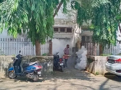 किलोकरी आटा चक्की, हिल क्वीन स्कूल व DTL कॉलोनी में एंटी मलेरिया फॉगिंग — 3