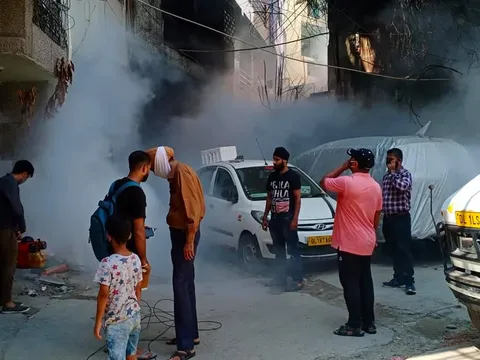 किलोकरी आटा चक्की, हिल क्वीन स्कूल व DTL कॉलोनी में एंटी मलेरिया फॉगिंग — 8
