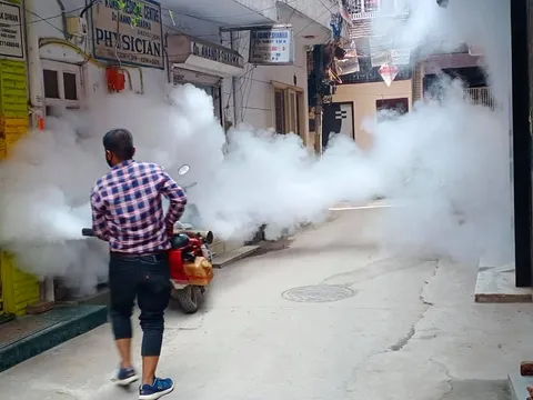 किलोकरी आटा चक्की, हिल क्वीन स्कूल व DTL कॉलोनी में एंटी मलेरिया फॉगिंग — 10