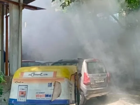 सराय काले खां के DDA फ्लैट में एंटी मलेरिया फॉगिंग — 6