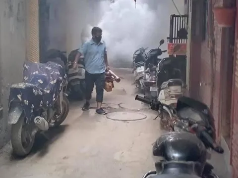 शालीमार पंजाबी कॉलोनी में एंटी मलेरिया फॉगिंग — 4