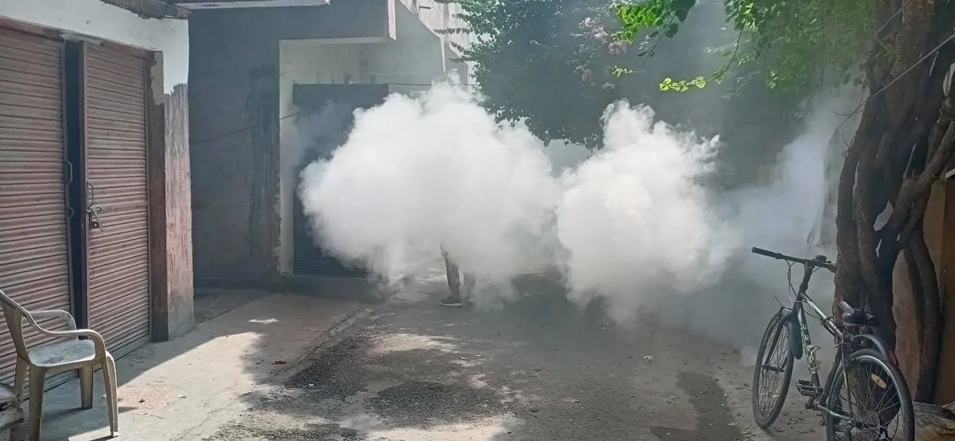 सिद्धार्थ एनक्लेव व शालीमार सिनेमा के पीछे एंटी मलेरिया फॉगिंग — तस्वीर 7 में से 10