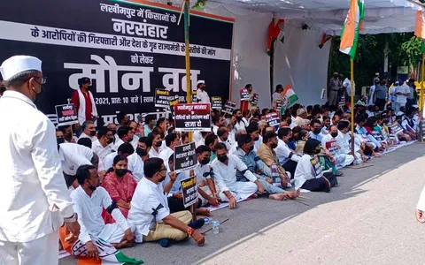 लखीमपुर किसान हत्याकांड के विरोध में मौन सत्याग्रह