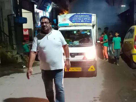 सराय काले खां में टीफा मशीन द्वारा एंटी मलेरिया फॉगिंग — 12