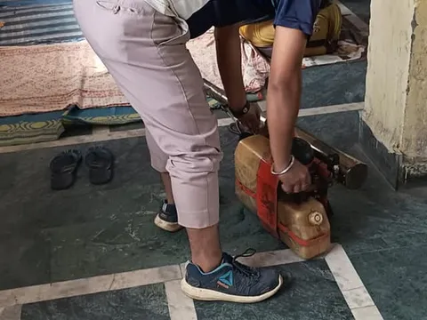 सराय काले खां व खेड़ादेवी मंदिर क्षेत्र में एंटी मलेरिया फॉगिंग — 8
