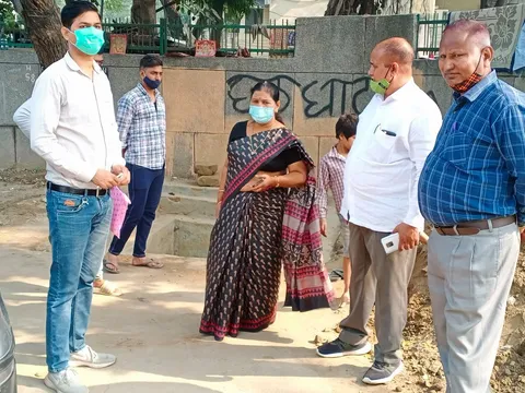छठ पर्व हेतु लाइट व्यवस्था के लिए स्थल निरीक्षण — 10