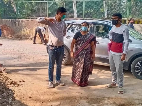 छठ पर्व हेतु लाइट व्यवस्था के लिए स्थल निरीक्षण — 15