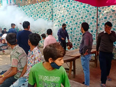 वार्ड के घाटों पर एंटी मलेरिया फॉगिंग — 2
