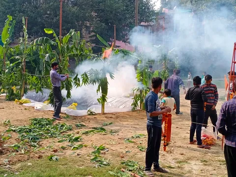 वार्ड के घाटों पर एंटी मलेरिया फॉगिंग — 4