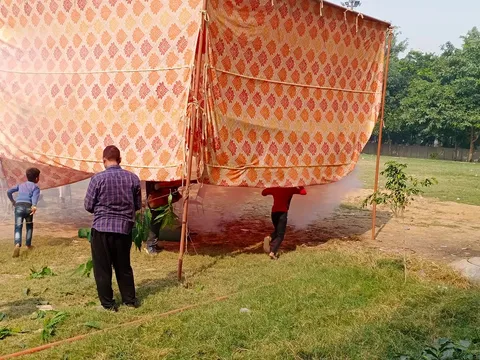 वार्ड के घाटों पर एंटी मलेरिया फॉगिंग — 5
